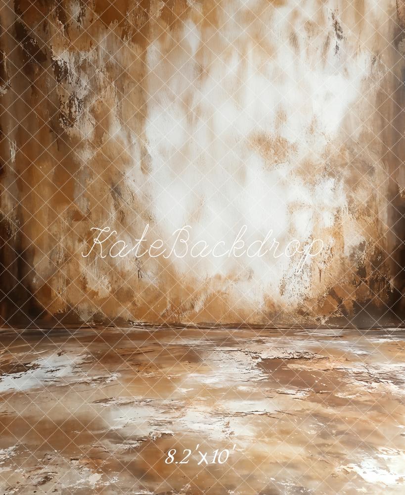 Kate Abstract Texture Brown Fleece Backdrop Designed by GQ