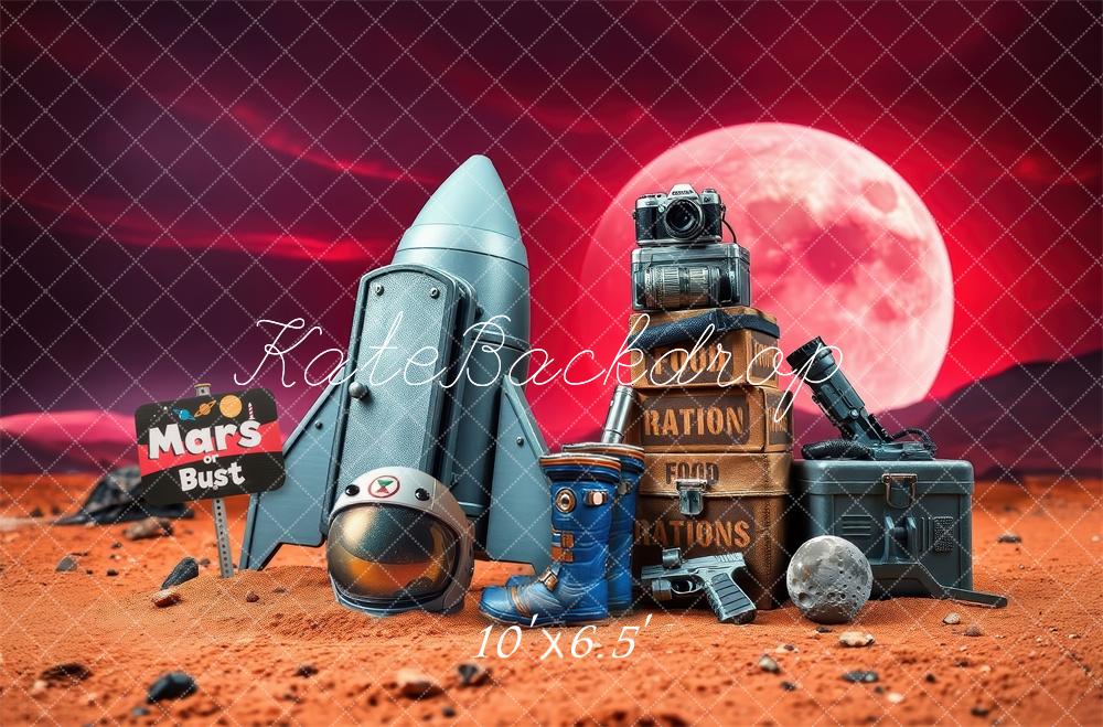 Kate Mars Rocket Helmet Supplies Backdrop Designed by Laura Bybee - Kate Backdrop AU