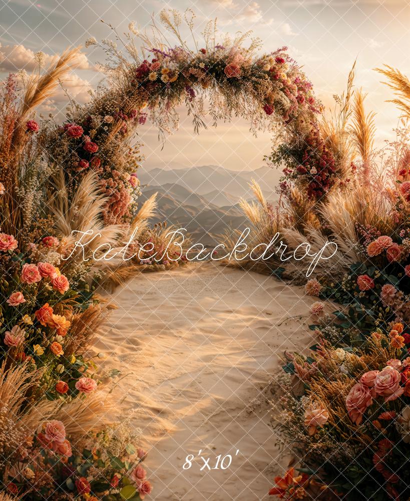 Kate Arch Sand Fall Landscape Fleece Backdrop Designed by Emetselch - Kate Backdrop AU