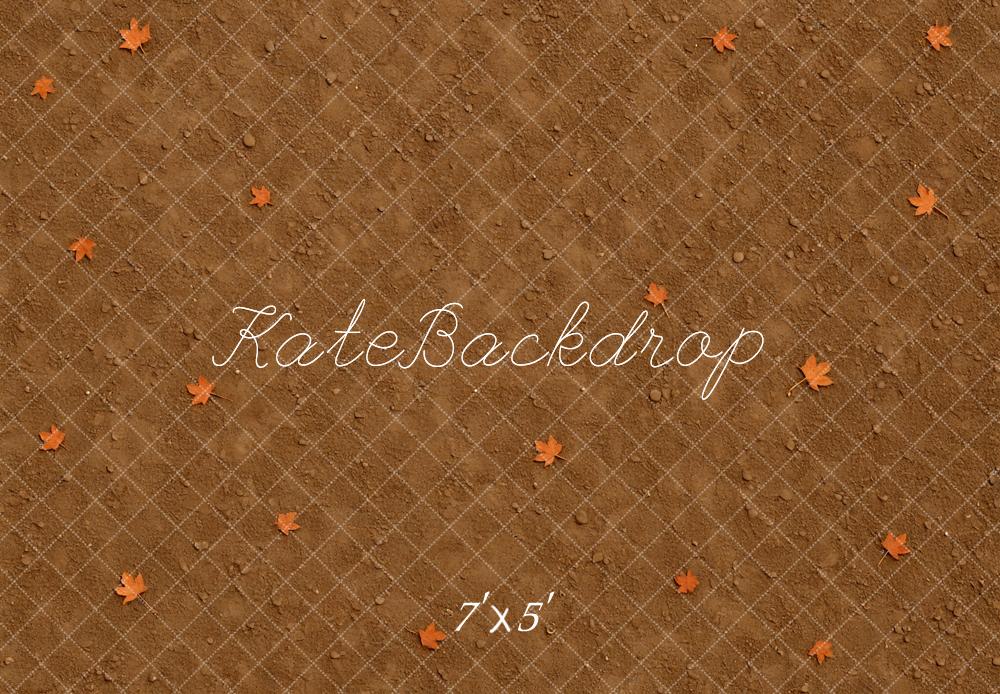 Kate Autumn Leaves Dirt Pattern Backdrop Designed by Mini MakeBelieve