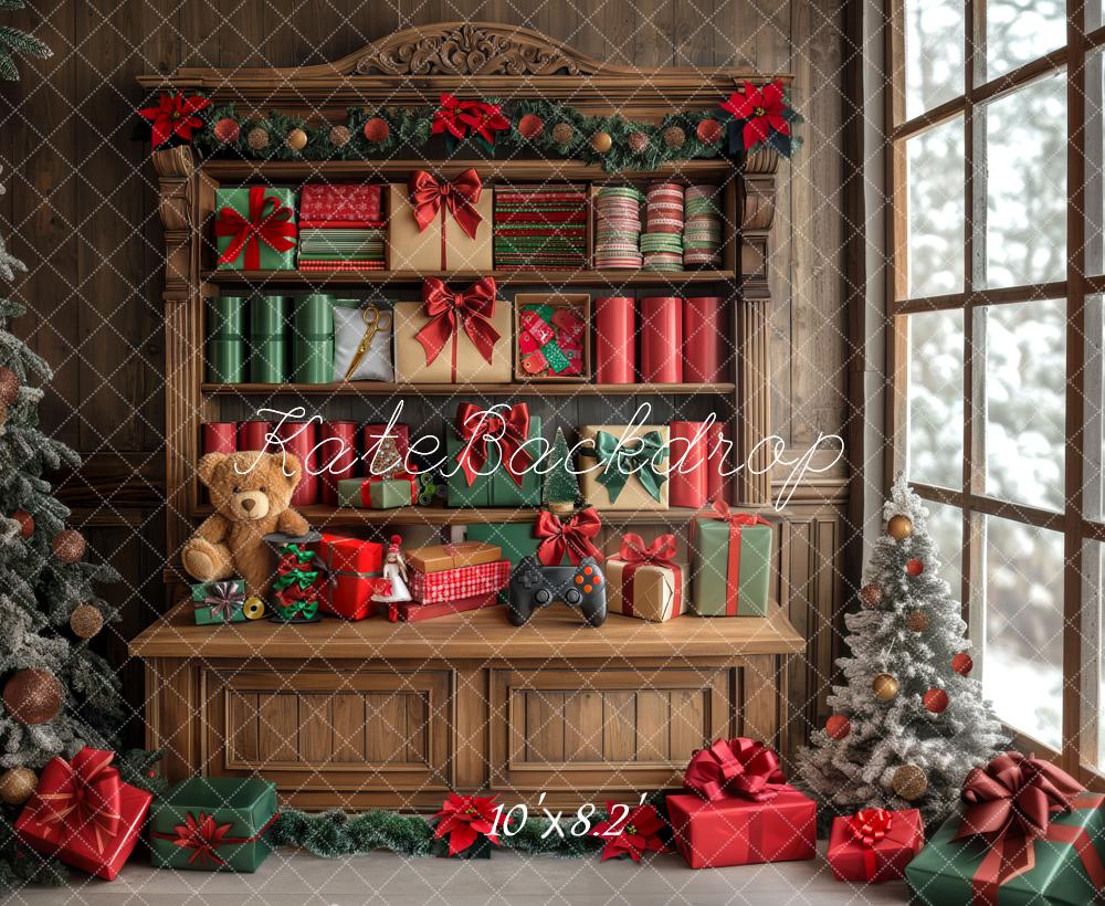 Kate Christmas Gift Cabinet Backdrop Designed by Mini MakeBelieve - Kate Backdrop AU