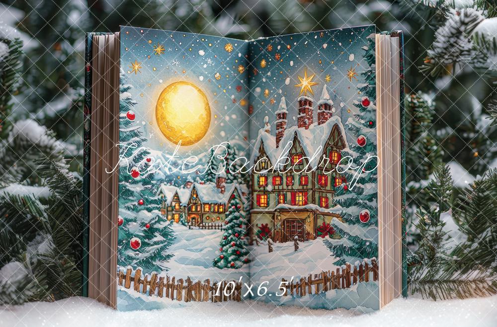 Kate Christmas Storybook Snowy Village Backdrop Designed by Mini MakeBelieve - Kate Backdrop AU