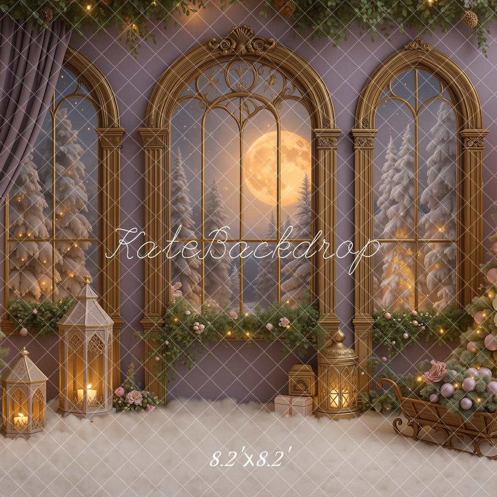 Kate Christmas Night Windows Backdrop Designed by Ashley Paul