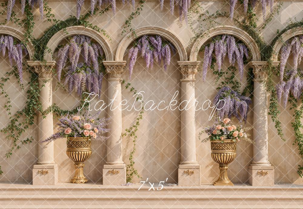 Kate Classical Arches Wisteria Vines Backdrop Designed by Emetselch