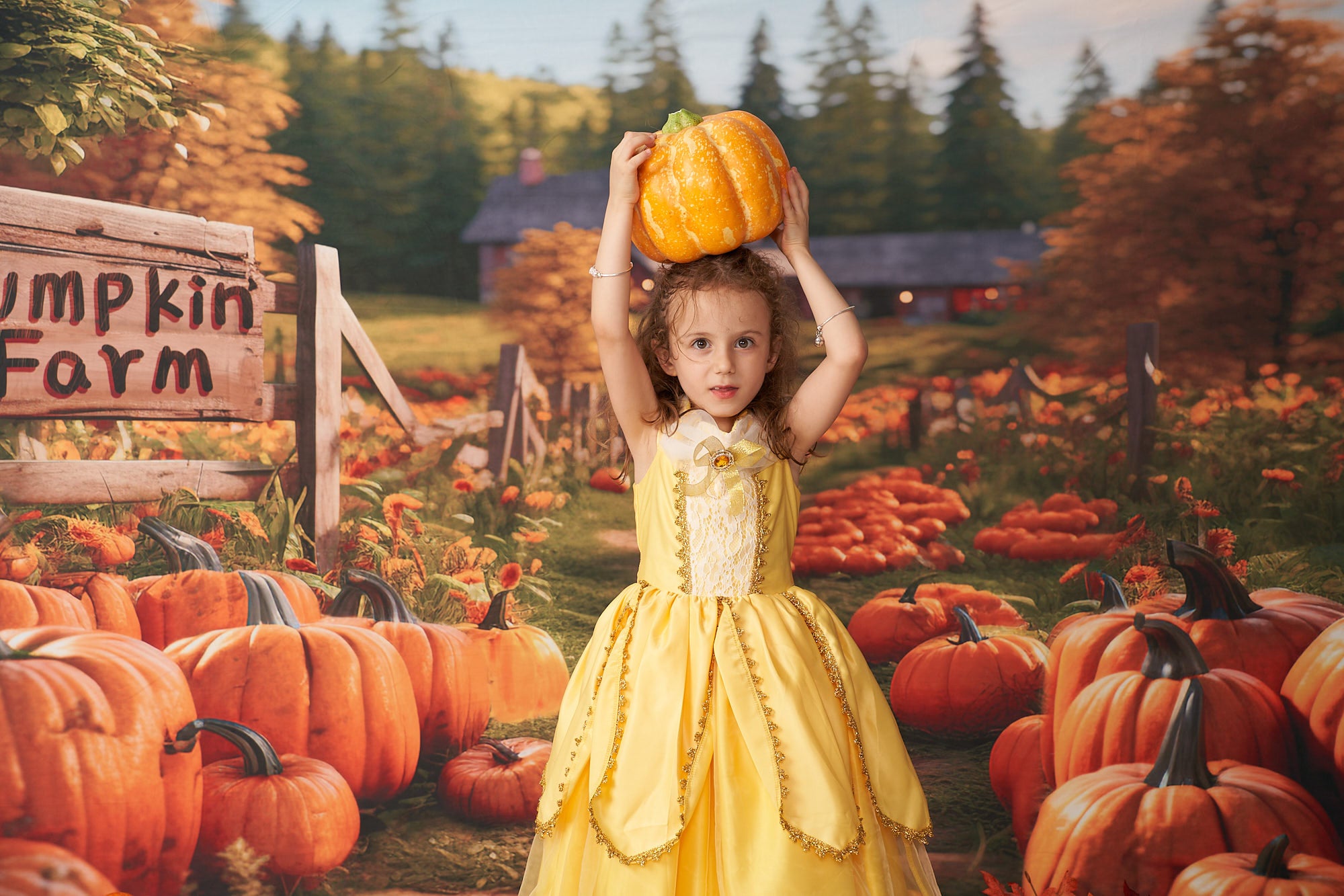 Kate Autumn Pumpkin Farm Backdrop Designed by Emetselch - Kate Backdrop AU