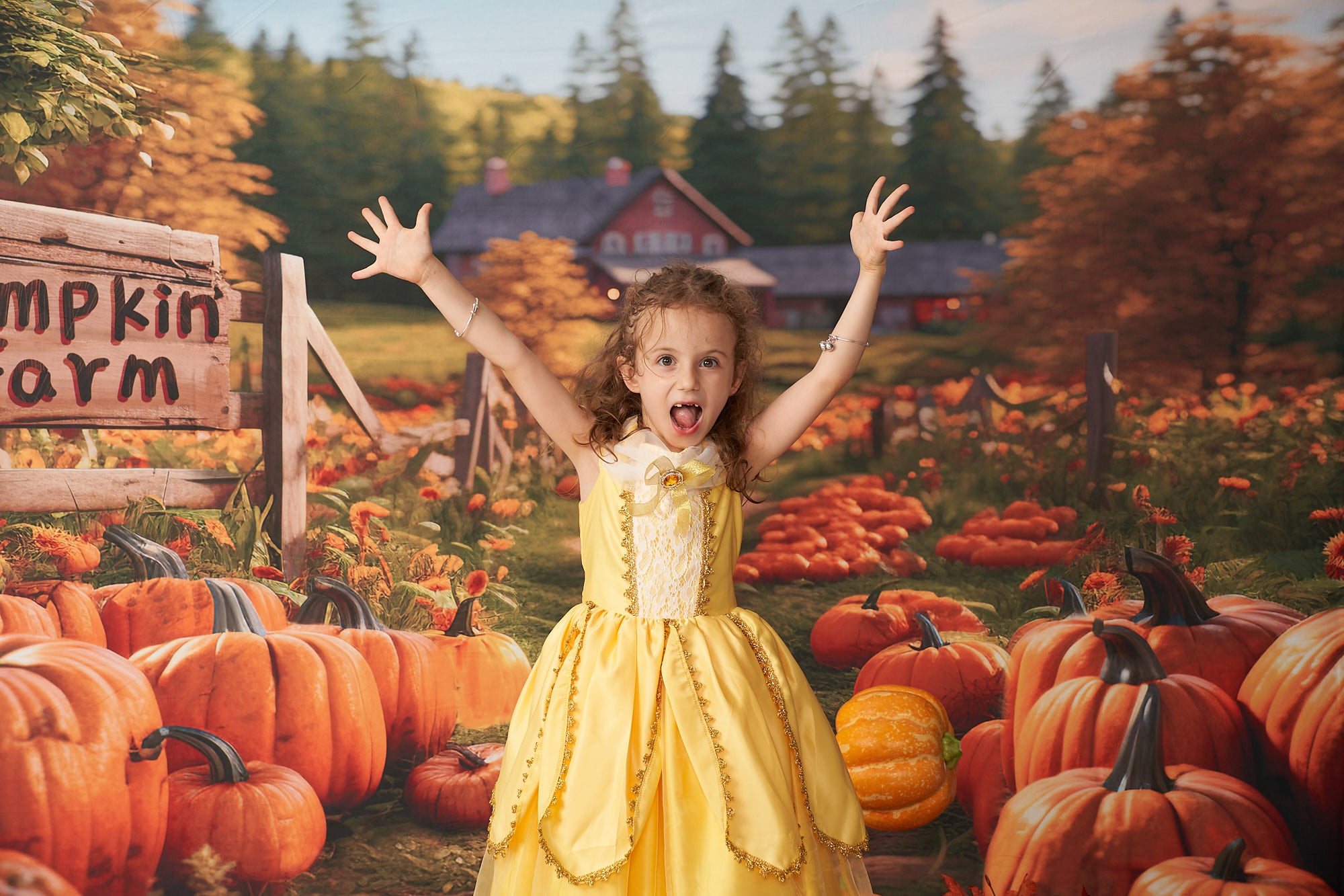 Kate Autumn Pumpkin Farm Backdrop Designed by Emetselch - Kate Backdrop AU