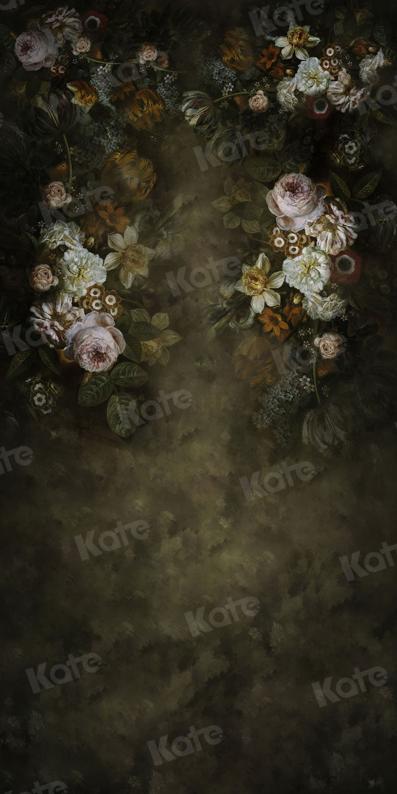 Kate Sweep Vintage Flowers Boudoir Backdrop for Photography - Kate Backdrop AU