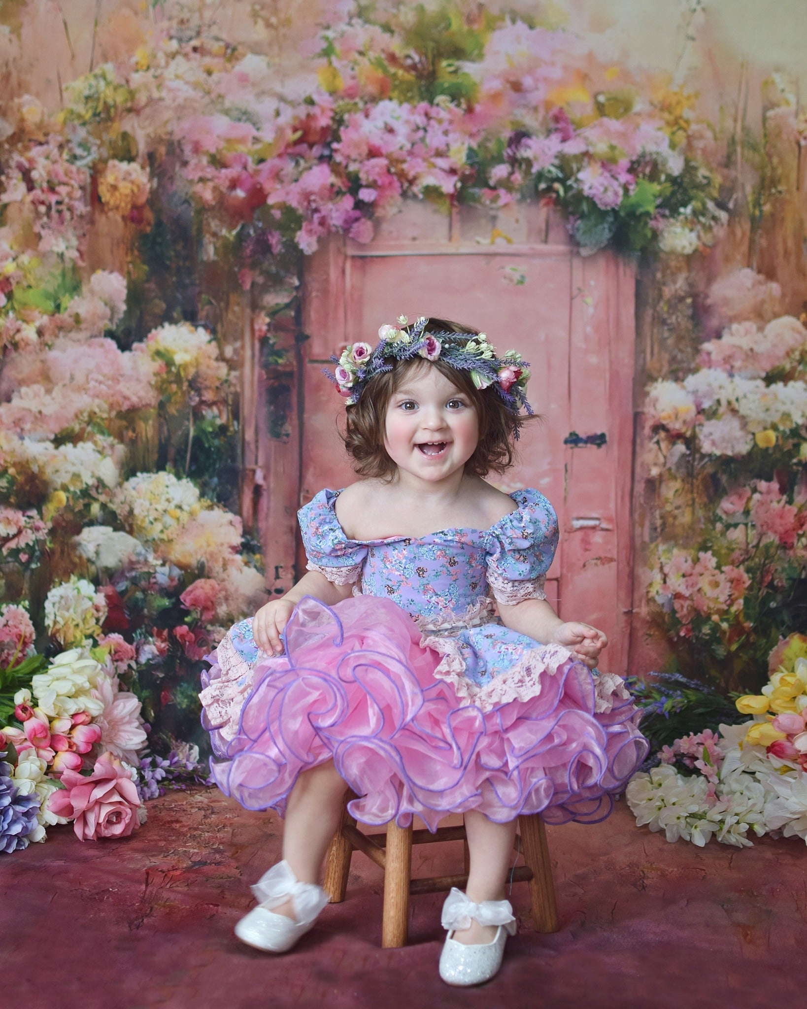 Kate Spring Flower Pink Backdrop Door for Photography - Kate Backdrop AU