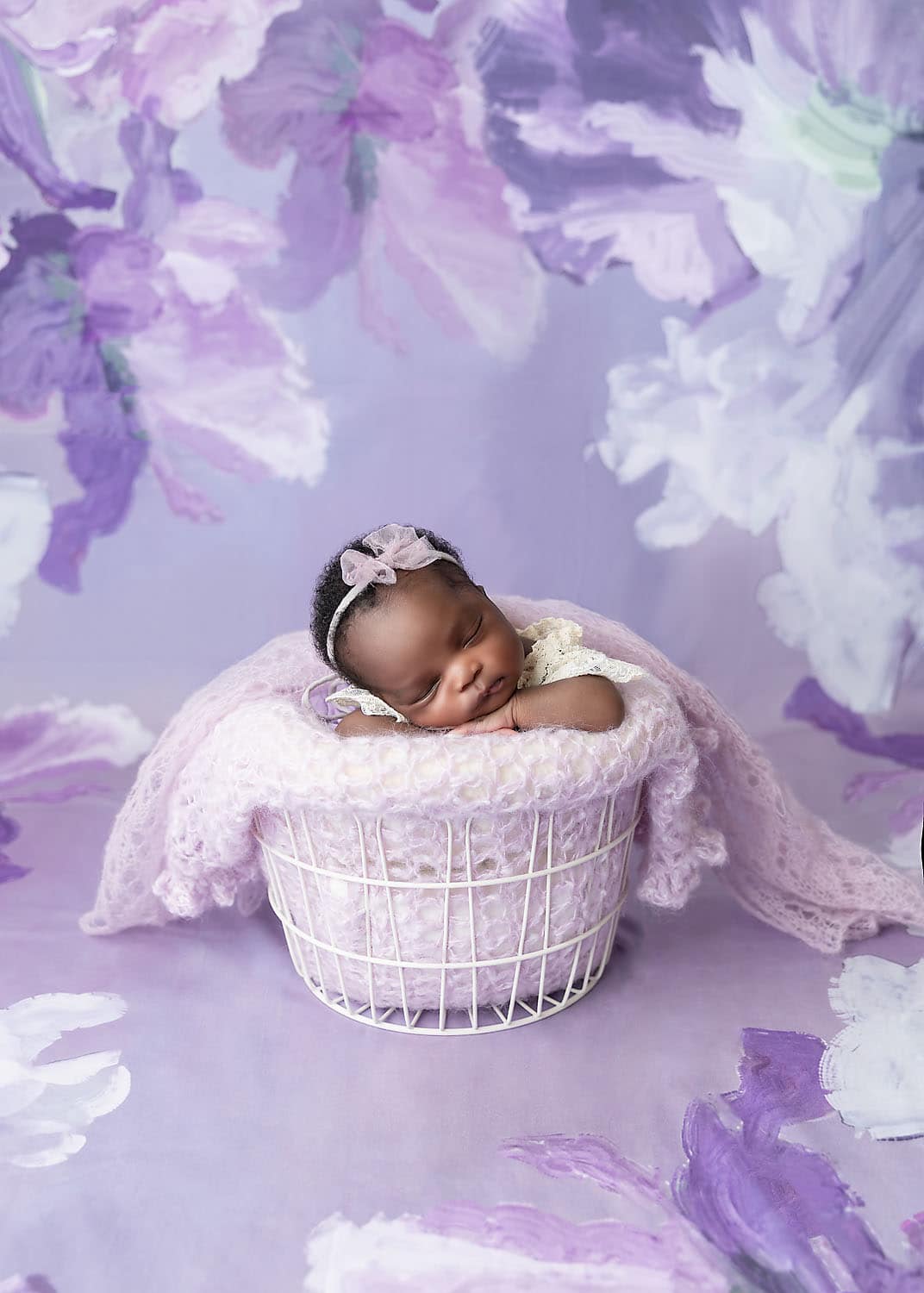 Kate Fine Art Hand Painted Backdrop Purple Floral Designed by GQ - Kate Backdrop AU