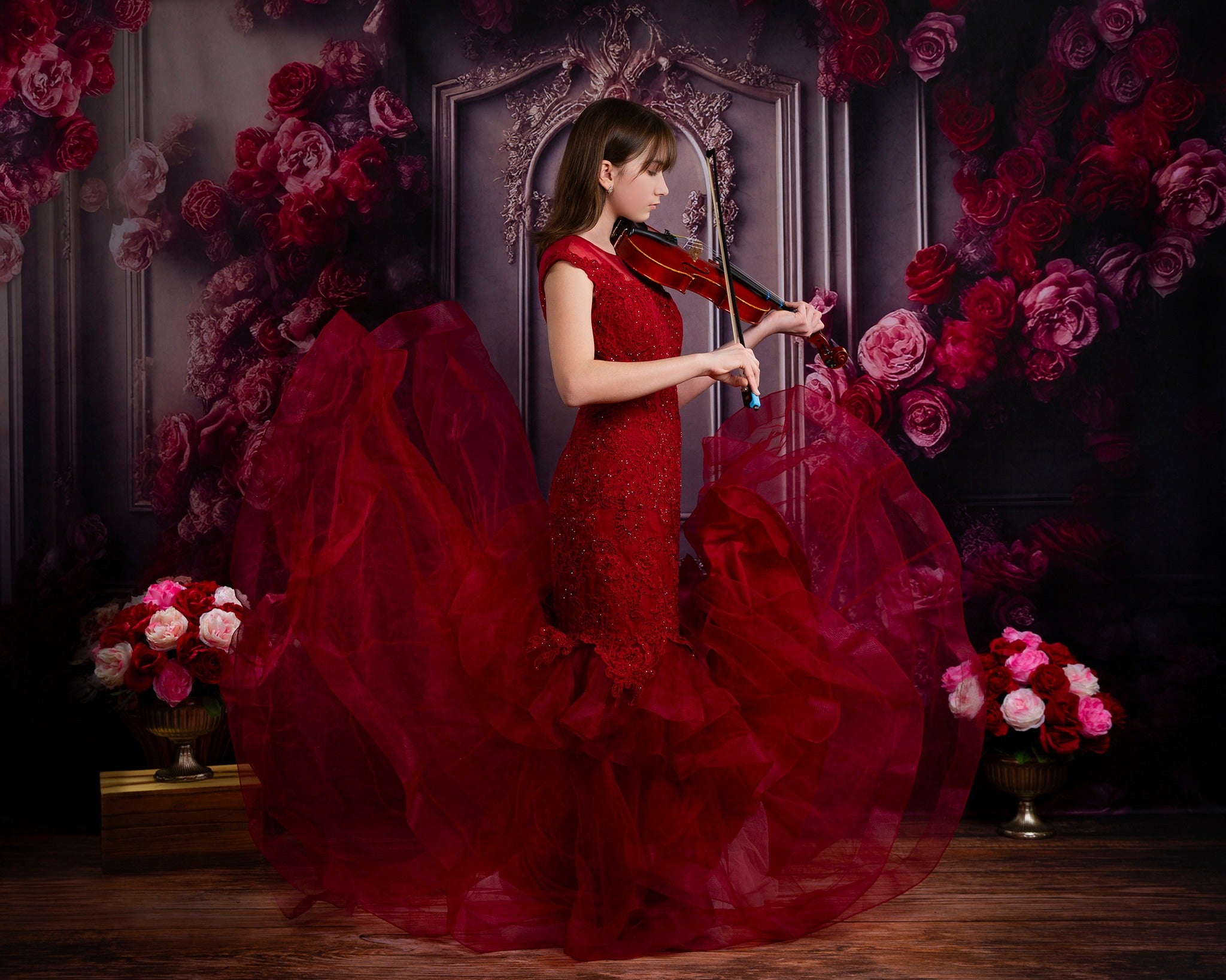 Kate Flower Wall Wedding Party Backdrop for Photography