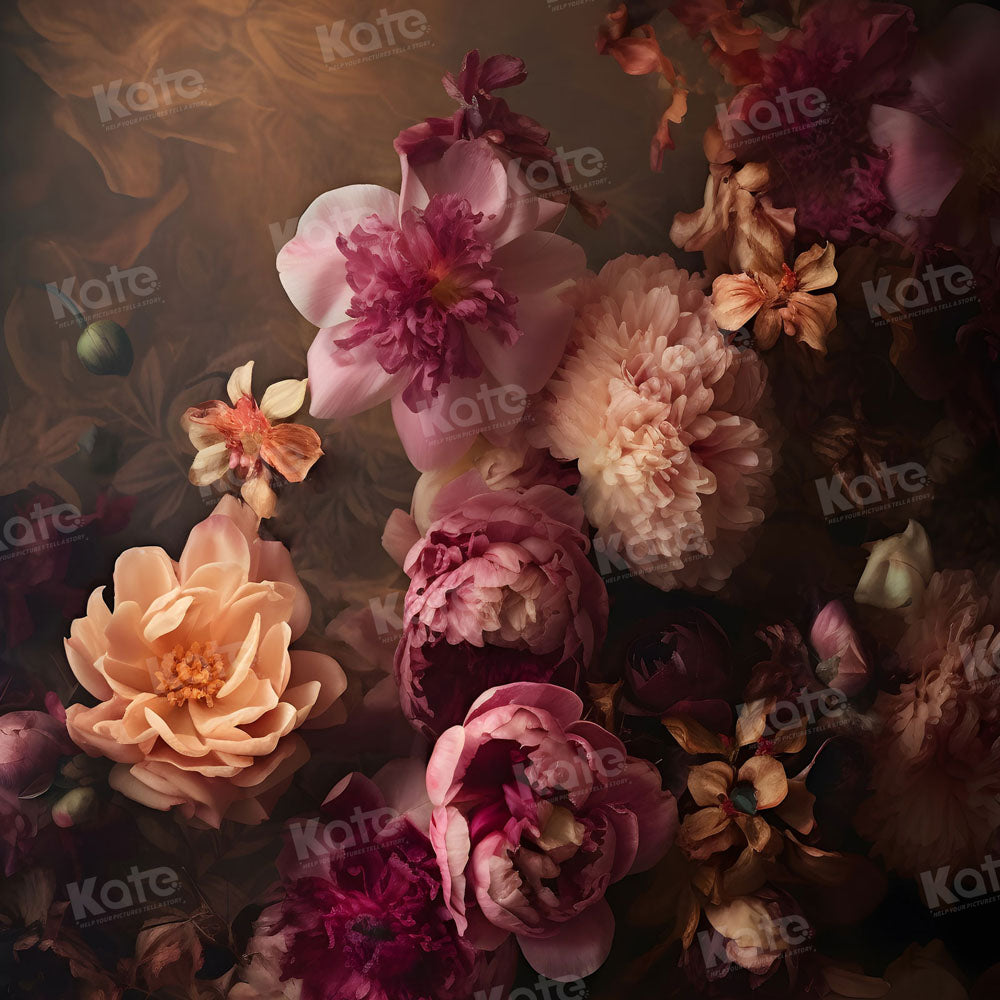 Kate Abstract Flower Backdrop Fine Art Brown for Photography - Kate Backdrop AU