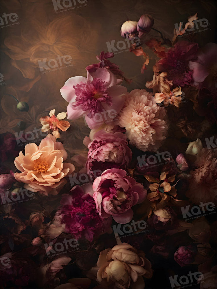 Kate Abstract Flower Backdrop Fine Art Brown for Photography - Kate Backdrop AU