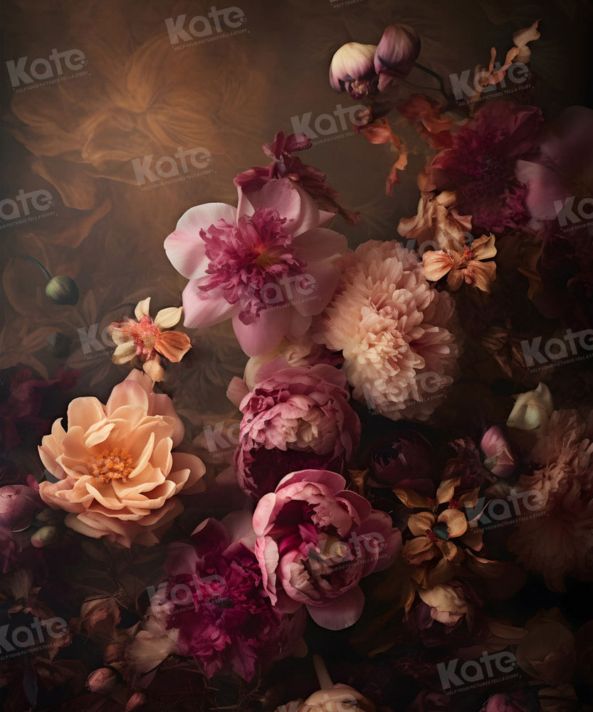 Kate Abstract Flower Backdrop Fine Art Brown for Photography - Kate Backdrop AU