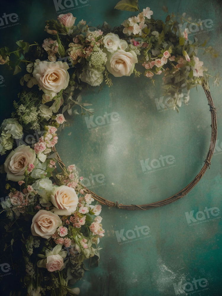 Kate Abstract Flower Backdrop Fine Art Green for Photography - Kate Backdrop AU