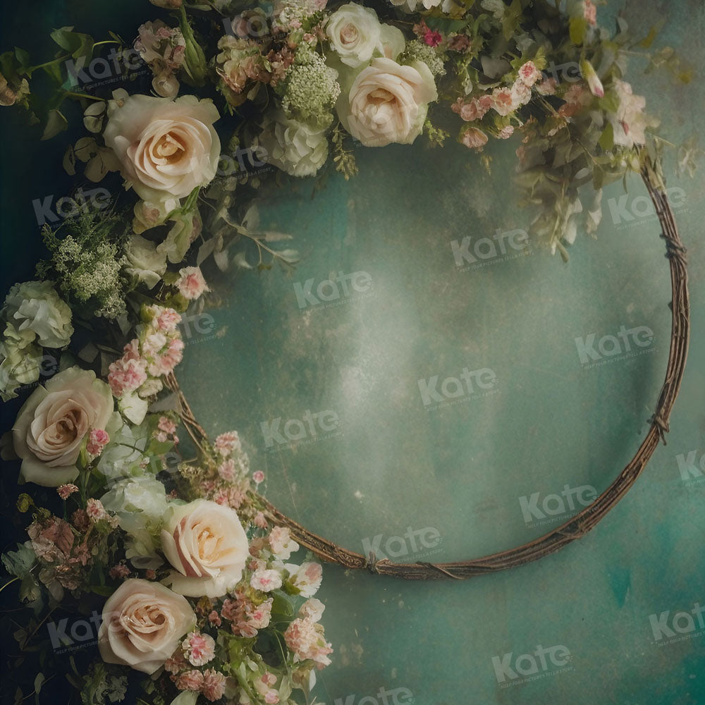 Kate Abstract Flower Backdrop Fine Art Green for Photography - Kate Backdrop AU