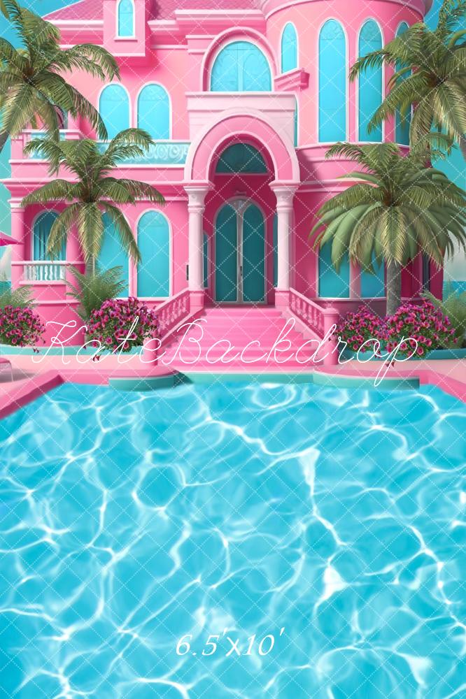 Kate Summer Pool Party Dolly Dream Fleece Backdrop Designed by Ashley Paul - Kate Backdrop AU