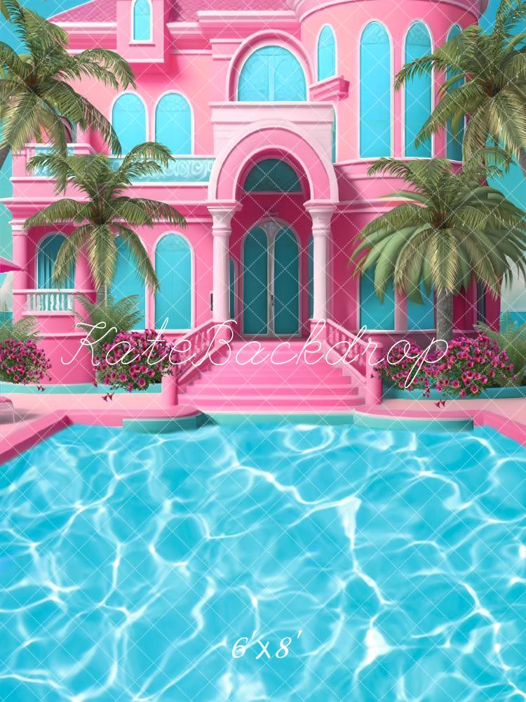 Kate Summer Pool Party Dolly Dream Fleece Backdrop Designed by Ashley Paul - Kate Backdrop AU