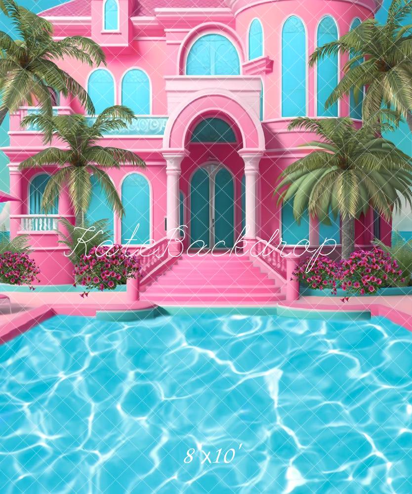 Kate Summer Pool Party Dolly Dream Fleece Backdrop Designed by Ashley Paul - Kate Backdrop AU