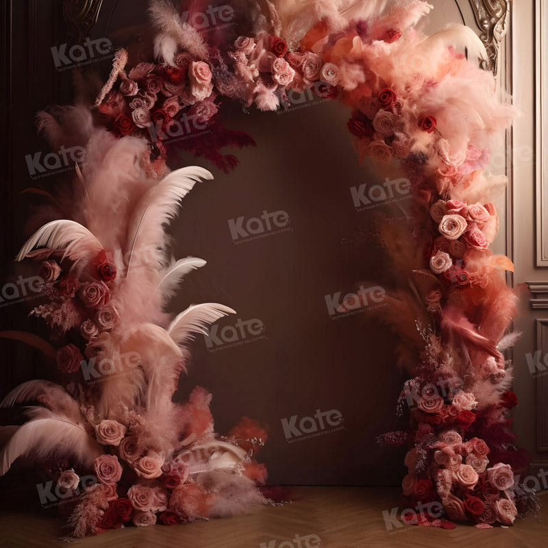 Kate Boho Red Flower Backdrop Portrait for Photography - Kate Backdrop AU