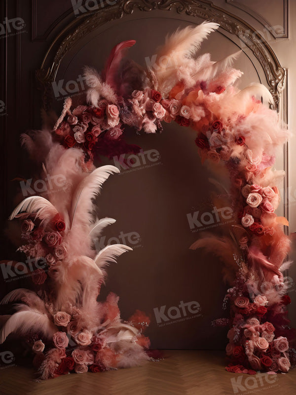 Kate Boho Red Flower Backdrop Portrait for Photography - Kate Backdrop AU