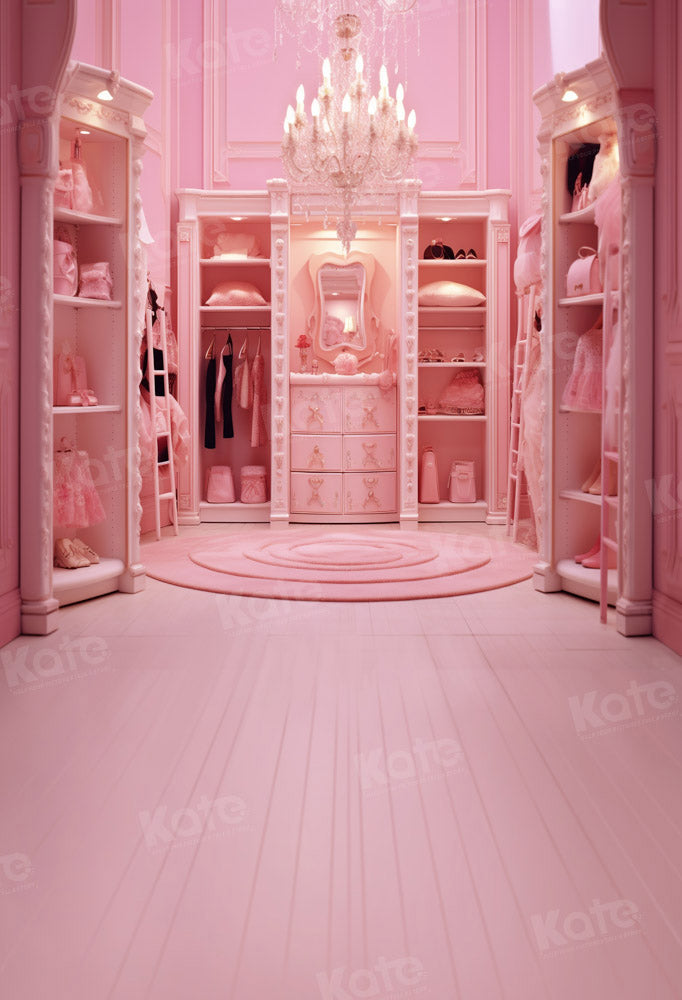Kate Fantasy Backdrop Pink Princess Cloakroom Designed by Chain Photography - Kate Backdrop AU