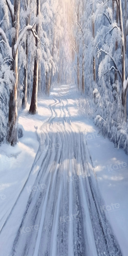 Kate Sweep Winter Snow Backdrop Forest Designed by Chain Photography - Kate Backdrop AU