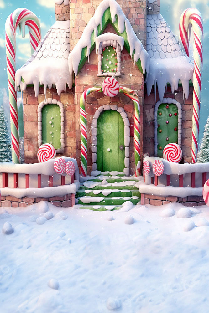 Kate Snow Candy Christmas House Backdrop Designed by Emetselch - Kate Backdrop AU