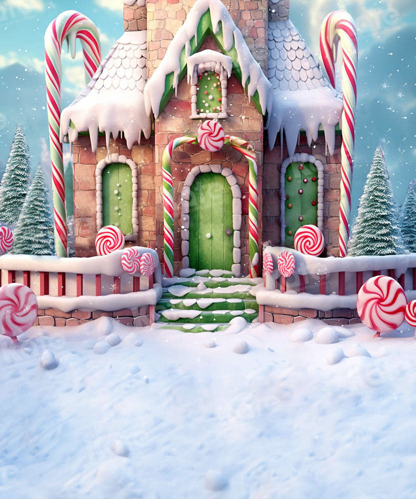 Kate Snow Candy Christmas House Backdrop Designed by Emetselch - Kate Backdrop AU