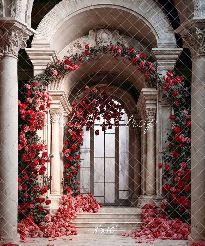 Kate Valentine's Day Flowers Arch Wall Palace Backdrop Designed by Chain Photography - Kate Backdrop AU