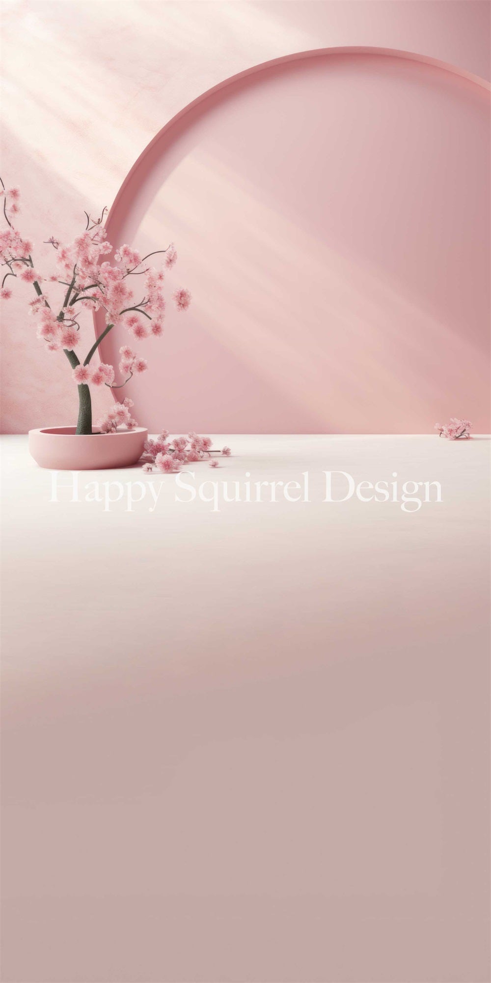 Kate Sweep Spring Pink Backdrop Flower Arch Wall Designed by Happy Squirrel Design - Kate Backdrop AU