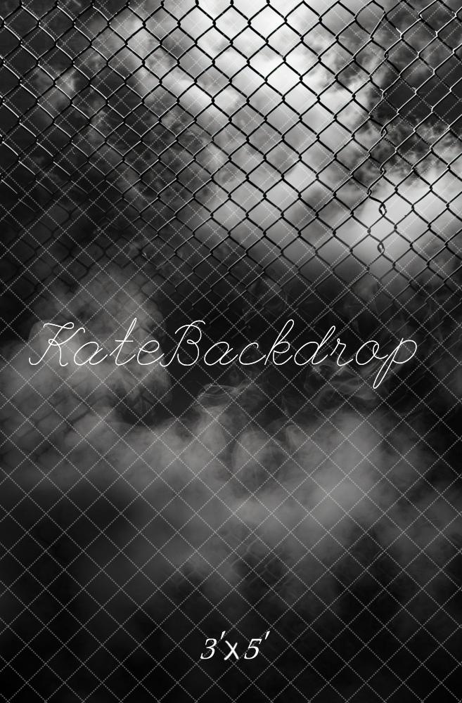 Kate Black Smoke Cricket Sports Iron Net Designed by Chain Photography - Kate Backdrop AU