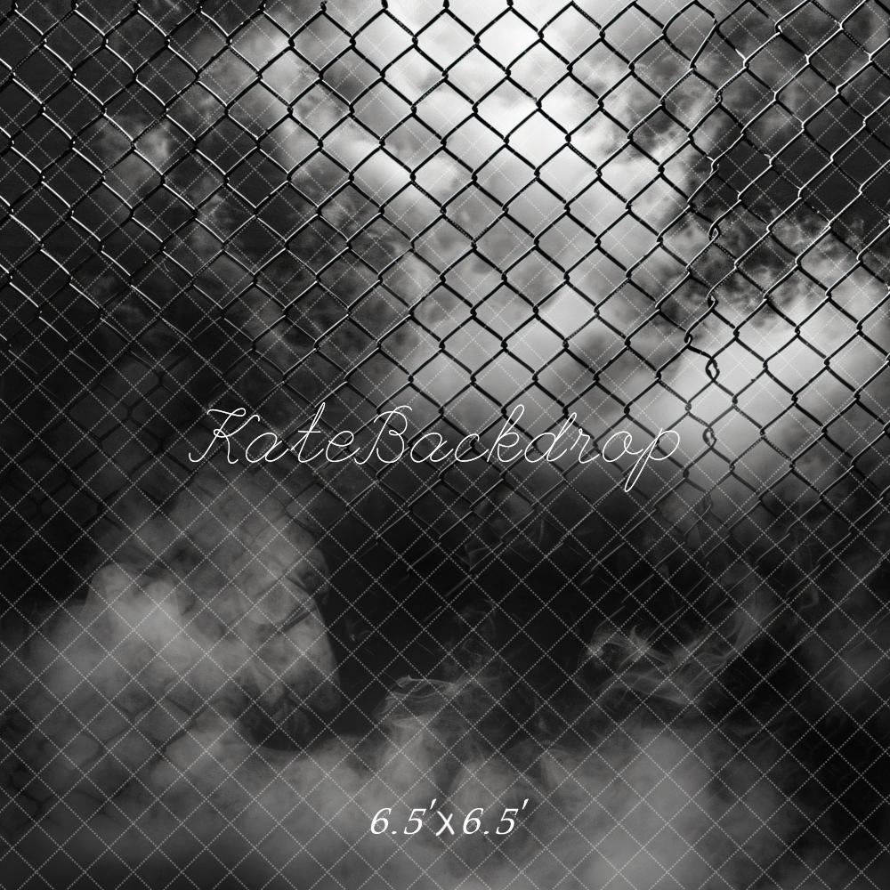 Kate Black Smoke Cricket Sports Iron Net Designed by Chain Photography - Kate Backdrop AU