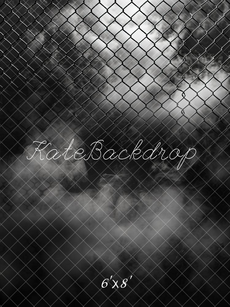 Kate Black Smoke Cricket Sports Iron Net Designed by Chain Photography - Kate Backdrop AU