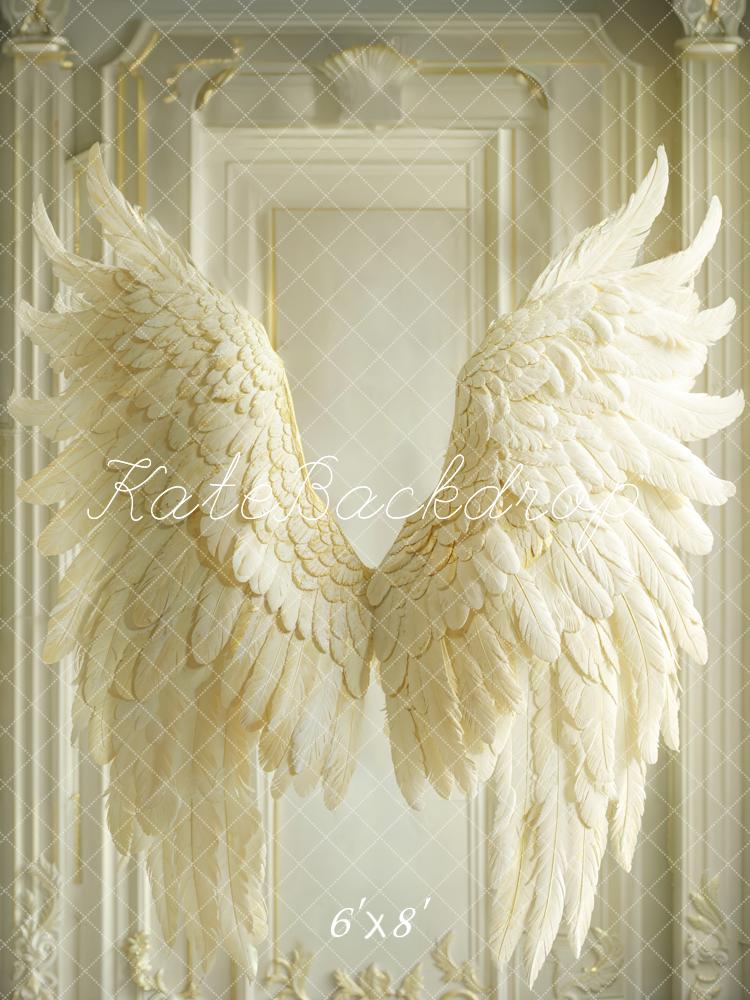 Kate Vintage Wall Feather Wings Backdrop Designed by Emetselch - Kate Backdrop AU