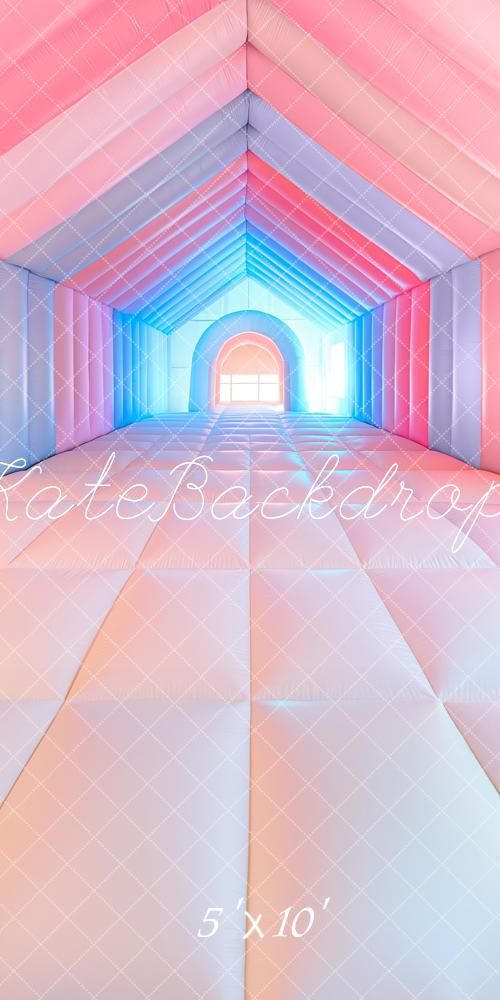 Kate Sweep Bouncy Castle Rainbow Bright Backdrop Designed by Kerry Anderson - Kate Backdrop AU