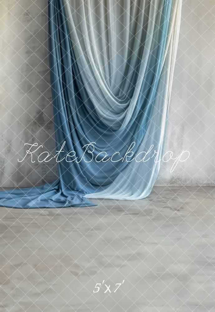 Kate Blue Draped Fabric Backdrop Designed by Emetselch - Kate Backdrop AU