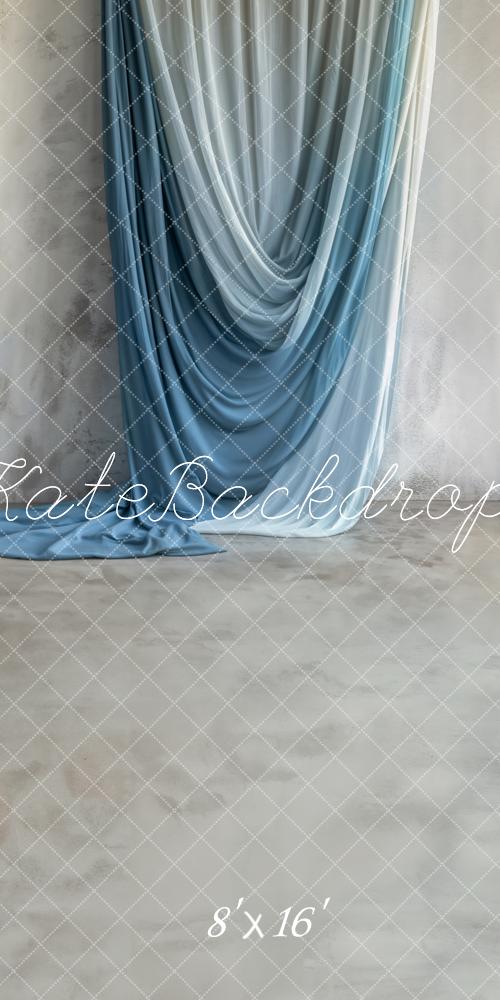Kate Sweep Blue Curtain Backdrop Designed by Emetselch - Kate Backdrop AU