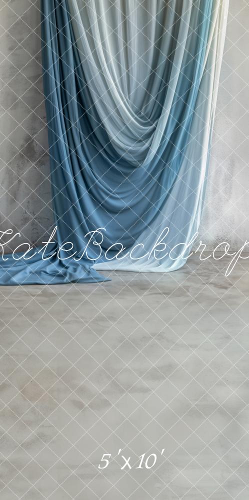 Kate Sweep Blue Curtain Backdrop Designed by Emetselch - Kate Backdrop AU