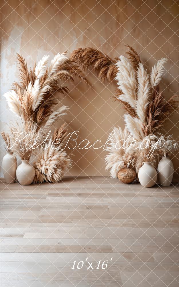 Kate Sweep Boho Arch Beige Backdrop Designed by Emetselch - Kate Backdrop AU