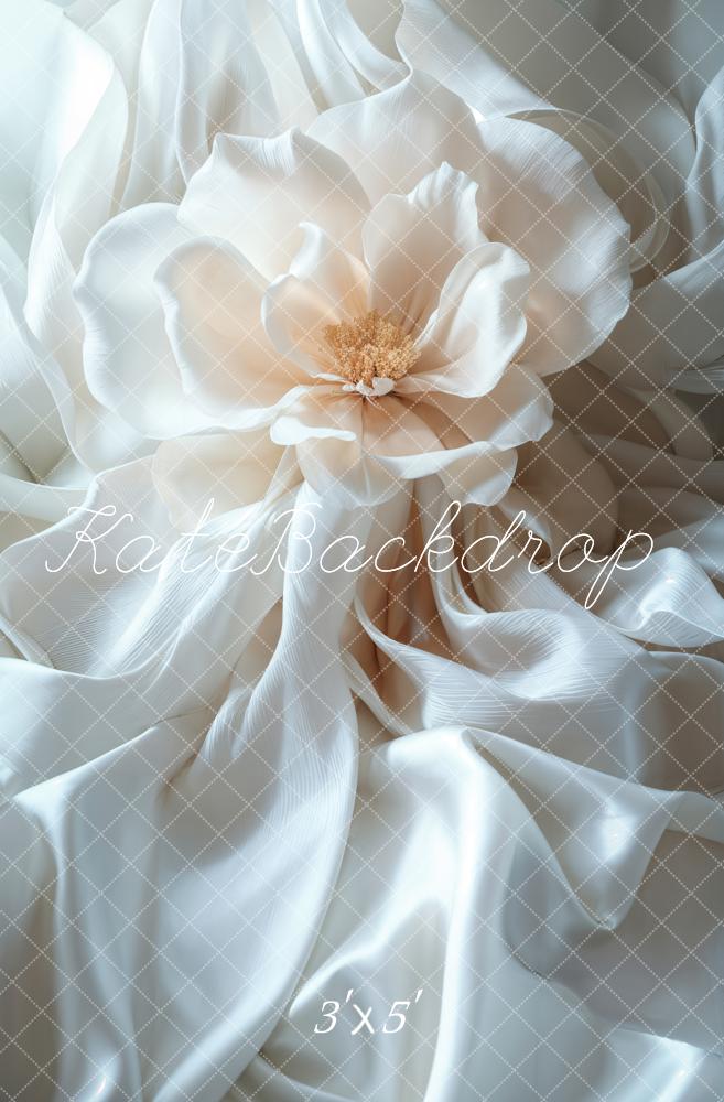Kate Elegant Floral Silk White Backdrop Designed by Emetselch - Kate Backdrop AU