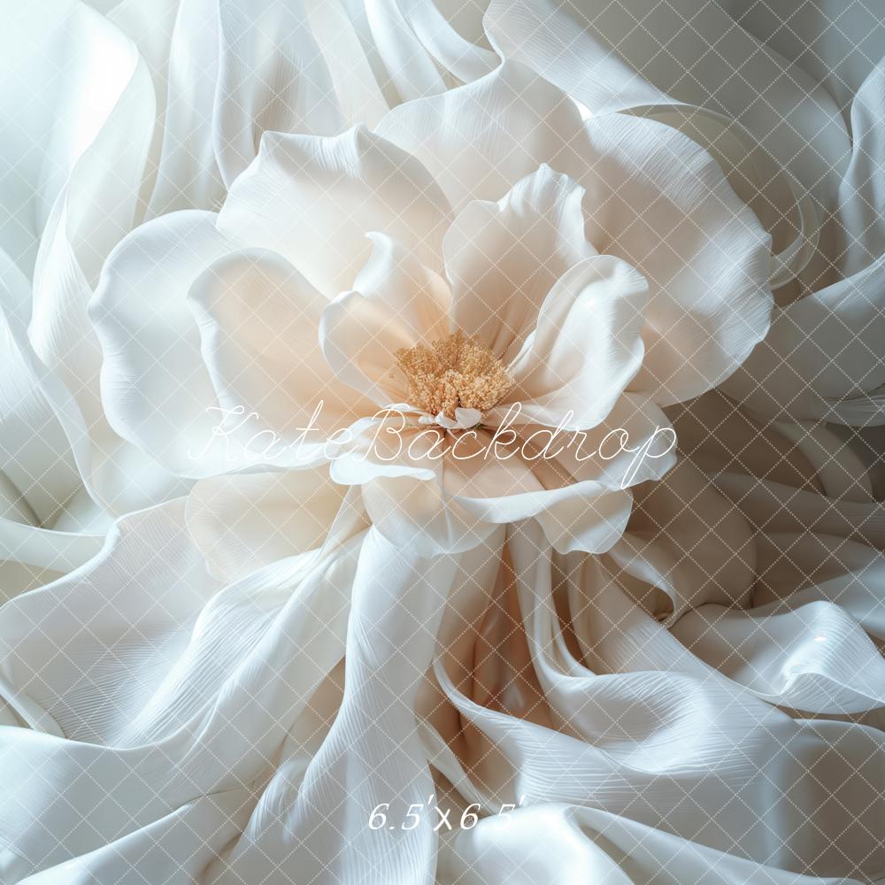 Kate Elegant Floral Silk White Backdrop Designed by Emetselch - Kate Backdrop AU