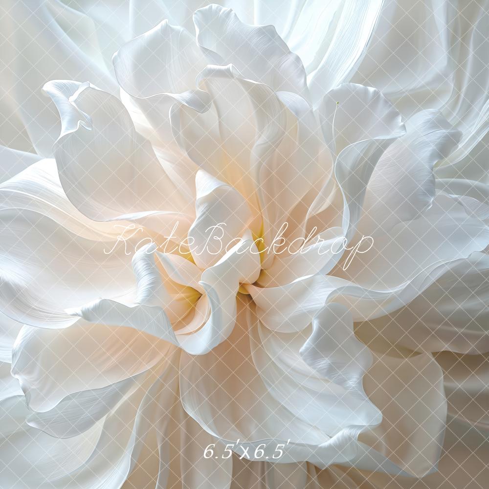 Kate White Flower Satin Backdrop Designed by Chain Photography - Kate Backdrop AU