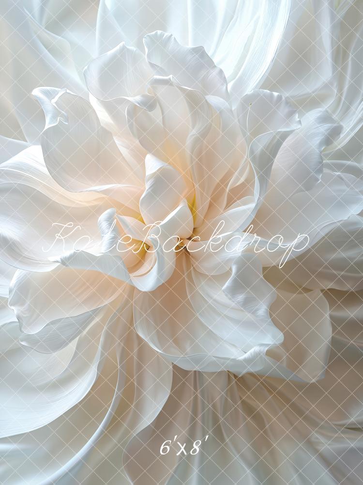 Kate White Flower Satin Backdrop Designed by Chain Photography - Kate Backdrop AU