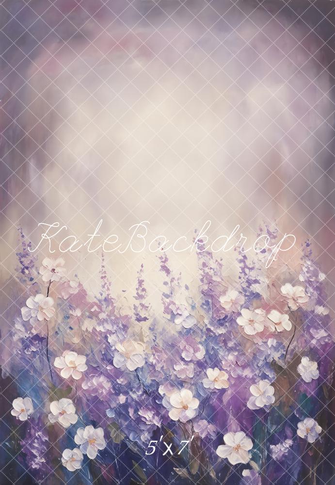 Kate Fine Art Floral Purple Backdrop Designed by Chain Photography - Kate Backdrop AU