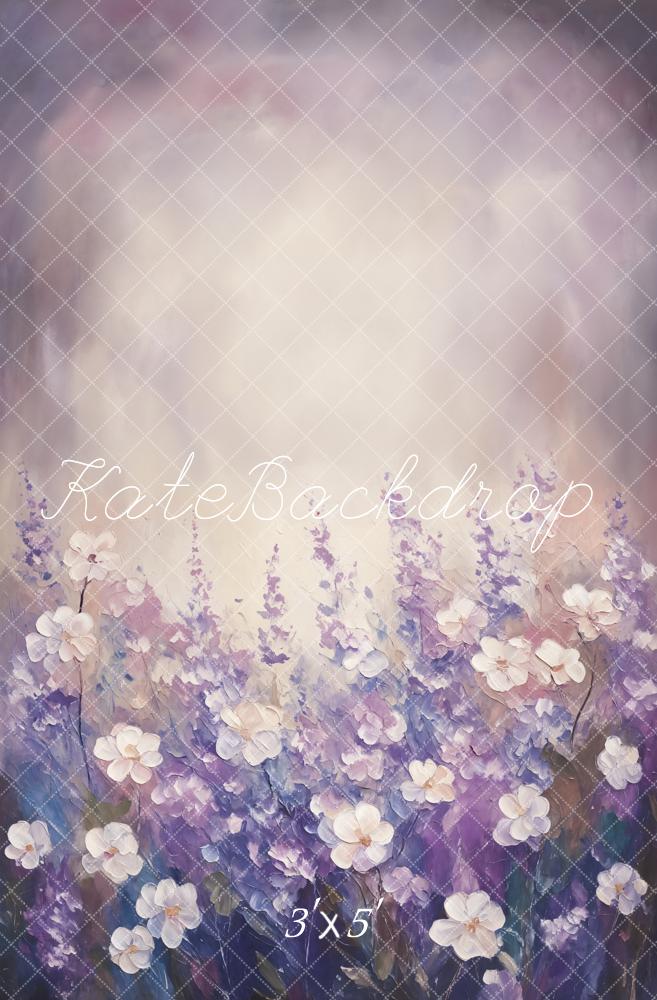 Kate Fine Art Floral Purple Backdrop Designed by Chain Photography - Kate Backdrop AU
