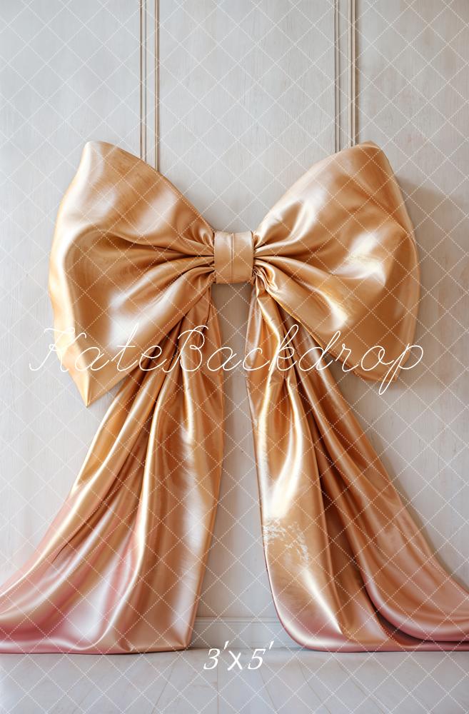 Kate Elegant Gold Bow Backdrop Designed by Emetselch - Kate Backdrop AU