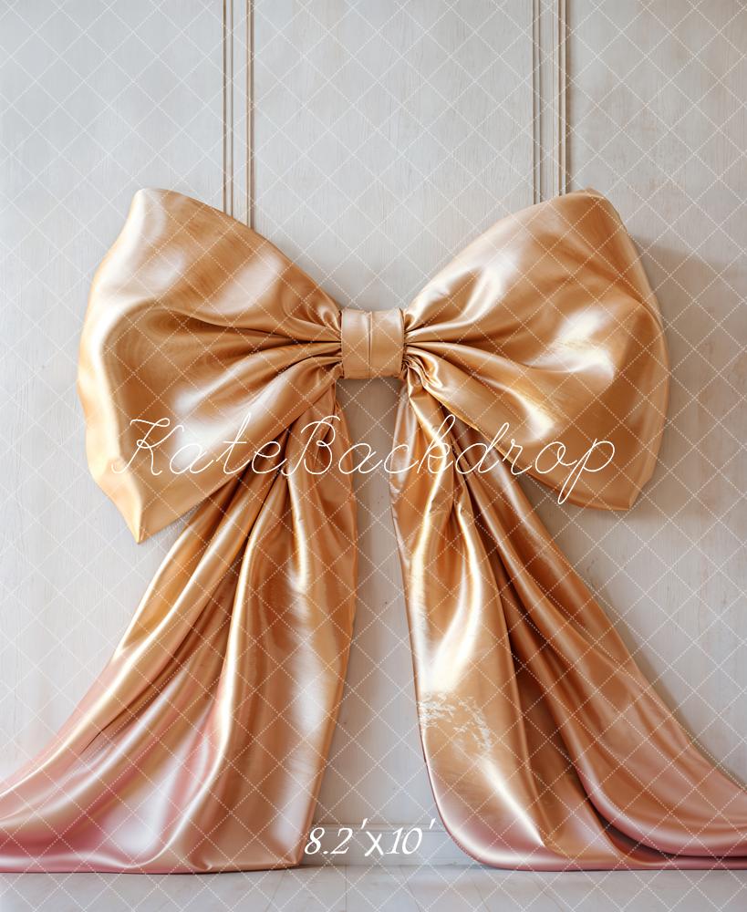 Kate Elegant Gold Bow Backdrop Designed by Emetselch - Kate Backdrop AU