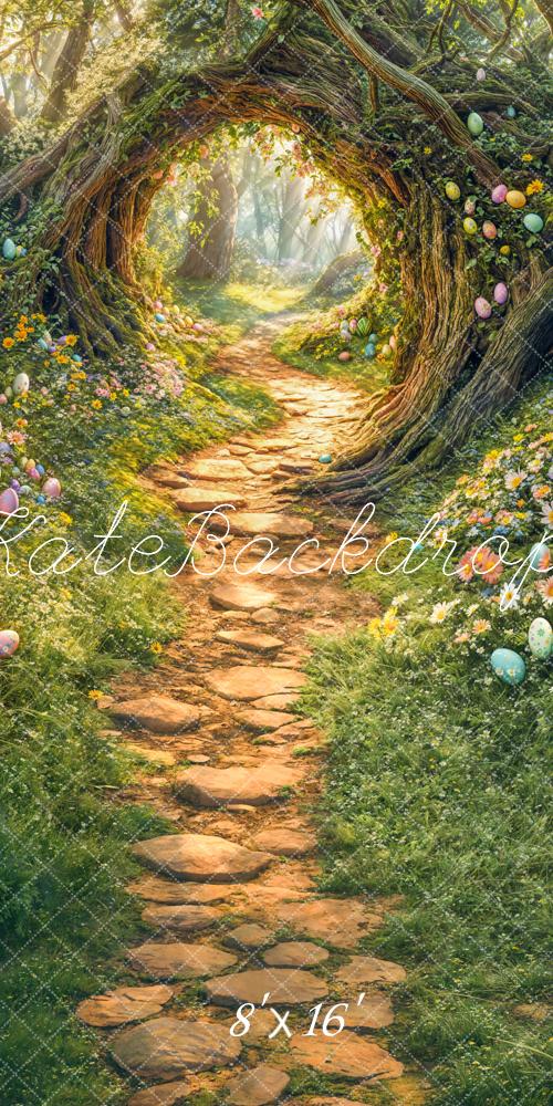 Kate Sweep Easter Forest Tree Arch Path Backdrop Designed by Emetselch - Kate Backdrop AU