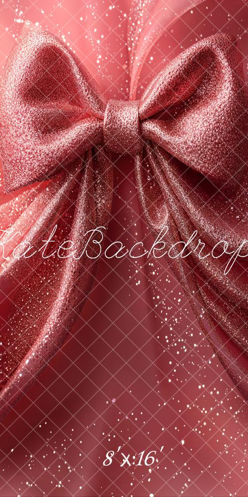 Kate Sweep Sparkling Pink Big Bow Backdrop Designed by Emetselch - Kate Backdrop AU