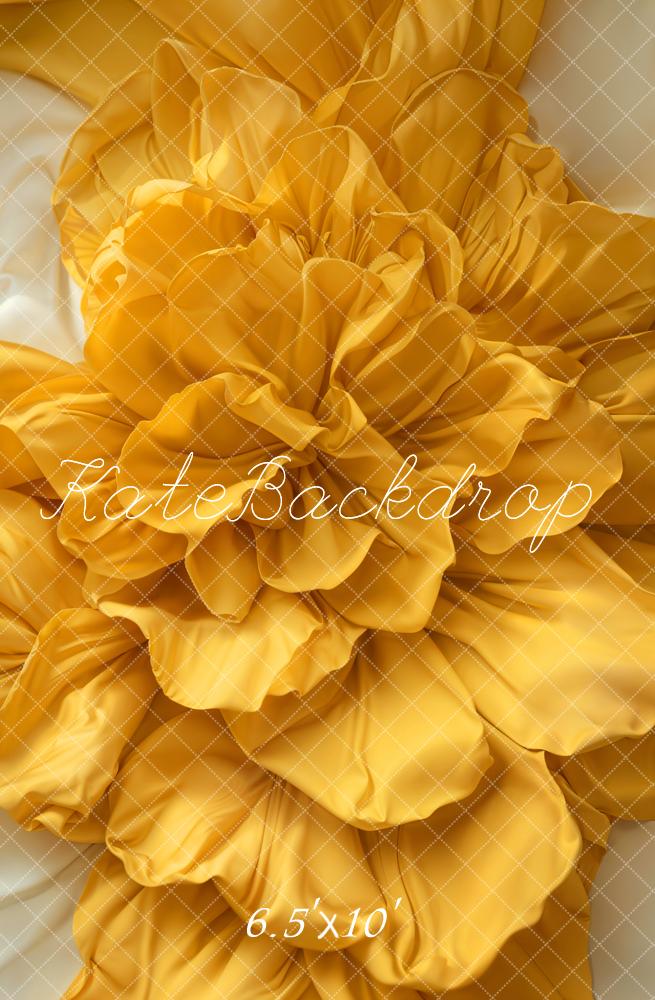 Kate Yellow Floral Backdrop Newborn Pregnancy Designed by Emetselch - Kate Backdrop AU